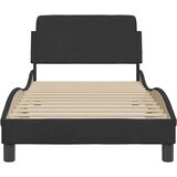  Okvir kreveta s uzglavljem Dover crni 80x200cm baršunasti | shoptok.hr