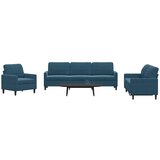  4-dijelni set sofa s jastucima plavi baršunasti | shoptok.hr