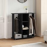  Ormar s kotačima crni 102 x 38 x 110 cm od konstruiranog drva | Eponuda.com
