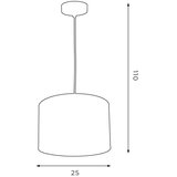  Luster na sajli ARDEN 1xE27/60W/230V prečnik 25 cm beo | Eponuda.com