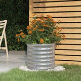 Maison Chic Visoka greda - Greda - Cvetlični Lonec iz prašno premazanega jekla 40x40x36 cm srebrna, (21789657) | Shoptok.si