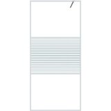 Pregrada za tuš bijela 90 x 195 cm s prozirnim staklom ESG | shoptok.hr