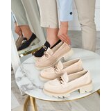 Resti Eco-suede moccasins with gold embellishment in black Zaffix- Footwear | shoptok.hr