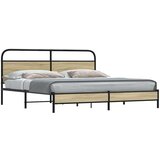 Metalni Kovinski posteljni okvir brez vzmetnice sonoma hrast 183x213 cm, (21610889) Cene