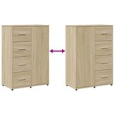 vidaXL Komoda 2 kosa sonoma hrast 60x31x84 cm inženirski les | Shoptok.si