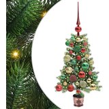 vidaXL Božično drevo med 150 LED z stojalom Zelena 65 cm PE | Shoptok.si