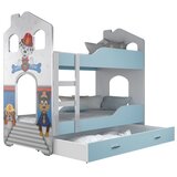 Molarem Home Drveni dječji krevet na kat Dominik Domek - PAW PATROL - plavi - 190x80 cm | shoptok.hr