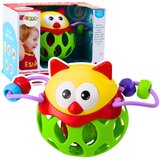  Senzorična igrača z mehko žogo Owl z ropotuljico, zelena | Shoptok.si