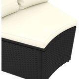 Poli 7-dijelni set vrtnih sofa od poliratana s jastucima crni | shoptok.hr