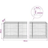  Gabion s žicom debljine 3 5 mm i mrežom 10x10 cm 700x100x100 cm - 100 cm 100 cm 700 cm | shoptok.hr