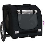 vidaXL Kolesarska prikolica za hišne ljubljenčke črna | Shoptok.si