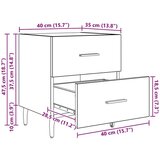  Nočna omarica 2 pcs Star les 40 x 35 x 47.5 cm Konstruiran les, (5000091640) | Shoptok.si