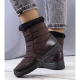 Gemre Brown Quilted Snow Boots Beau | Eponuda.ba