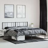 vidaXL Kovinski posteljni okvir z vzglavjem črn 180x200 cm | Shoptok.si