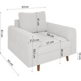 Ropez Bel fotelj iz tkanine bouclé Ariella – | Shoptok.si
