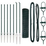 Euro Ograda s 7 šiljastih stupova 1.2x10 m Galvanizirani čelik zeleni | shoptok.hr