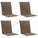  Jastuci za vrtne stolice 4 kom smeđesivi 100x50x3 cm od tkanine | shoptok.hr