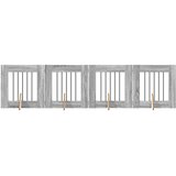  Vrata za pse s postoljem 4 pcs Siva sonoma 60 x 60 cm | Eponuda.com
