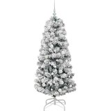  Umjetno božićno drvce s nogom Zelena i bijela 150 cm | shoptok.hr