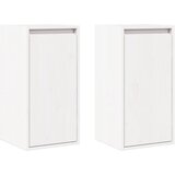Maison Chic Stenska omarica - Zidna omarica 2 kosa bela 30x30x60 cm trdna borovina iu265, (22062873) Cene