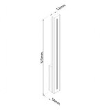  led svetiljka 1007D zidna 12W 3000K IP65 crna | Eponuda.com