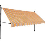Tenda na ručno uvlačenje s LED svjetlima 400 cm žuto-plava | Eponuda.com