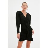 Trendyol black knitted dress Cene