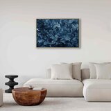  Slika - Abstract Ornaments Dark Blue Victorian Leaves 60x40 U prirodnom drvenom okviru | shoptok.hr