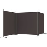 Sobna pregrada s 3 panela smeđa 525 x 180 cm od tkanine | Eponuda.com