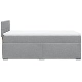  Krevet s oprugama i madracem svjetlosivi 100x200 cm od tkanine | shoptok.hr