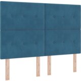 Box Spring Krevet s Madracem Tamno Plava 140x190 cm Baršun | shoptok.hr