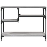 Konzolni stol s policama siva boja hrasta 100 x 35 x 75 cm | shoptok.hr
