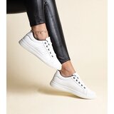 Gemre White eco leather sneakers Cathleen - with black element | Eponuda.ba
