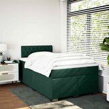 Box spring krevet s madracem tamnozeleni 120x200 cm baršunasti | shoptok.hr