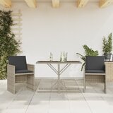  3-dijelni bistro set s jastucima svjetlosivi od poliratana | shoptok.hr