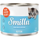 Smilla Kitten 6 x 200 g - Mešan paket: piščanec, teletina, perutninska srca | Shoptok.si