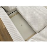 Bobochic Paris kremno bela raztegljiva kotna sedežna garnitura iz rebrastega žameta (levi kot/v obliki črke "u") lucien | Shoptok.si