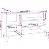 Ormarić za cipele sjajni bijeli 102x36x60 cm konstruirano drvo | Eponuda.ba
