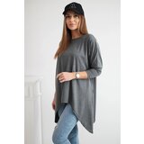 Kesi Oversize blouse in graphite melange | Shoptok.si