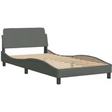 vidaXL Okvir kreveta bez madraca tamnosivi 100x200 cm od tkanine | shoptok.hr
