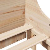  Krevet s regalom za knjige bez madraca 135x190 cm masivno drvo | shoptok.hr