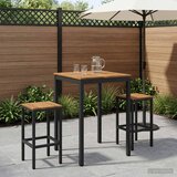  Stol za bar u vrtu Prirodna i crna 70 x 68,5 x 105 cm | shoptok.hr