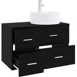  Set namještaja za kupaonicu 2 kom. Crni hrast Konstruirano drvo Crna 49,5 x 44,5 x 76 cm | Shoptok.si