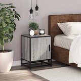 vidaXL Noćni ormarić Sivi Sonoma 40x31x50 cm Konstruirano drvo i metal | shoptok.hr