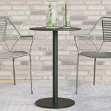 vidaXL Vrtna miza okrogla črna Ø50x72 cm jeklo | Shoptok.si