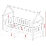  Drveni dječji krevet Domi s ladicom - kašmir - 180x80 cm - Madrac PE pjena 8 cm-spužvasti madrac | shoptok.hr
