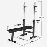 GORILA SPORTS Podesiva benč klupa sa stalkom i setom tegova (38 kg) | Eponuda.com