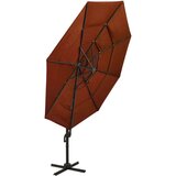  Senčnik aluminij terakota 3x3 m | Shoptok.si