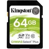 Kingston Spominska kartica Canvas Select Plus SDXC Class 10 UHS-I U1, 64 GB