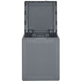 vidaXL Vrtna škatla siva PP ratan 90 L | Shoptok.si